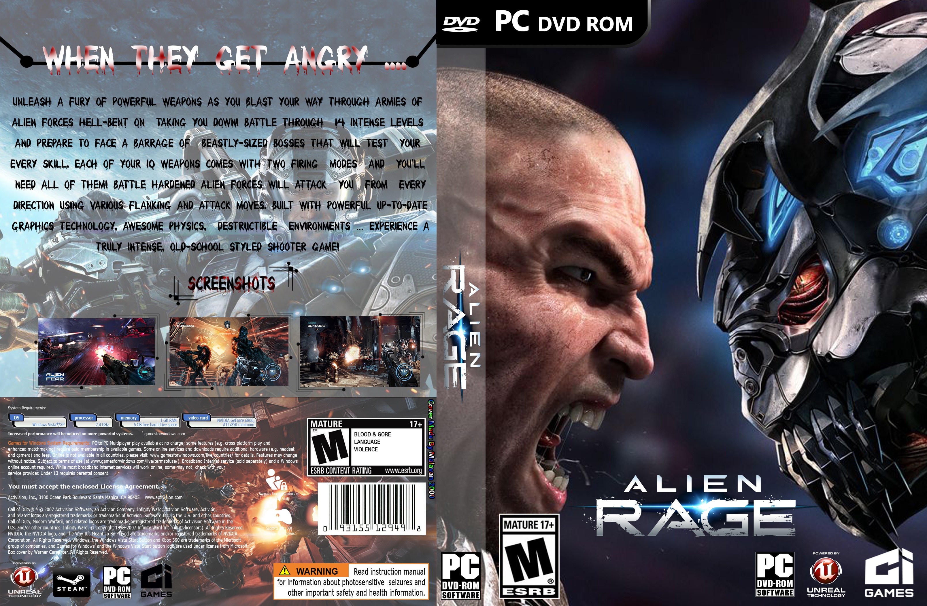 Alien Rage box cover