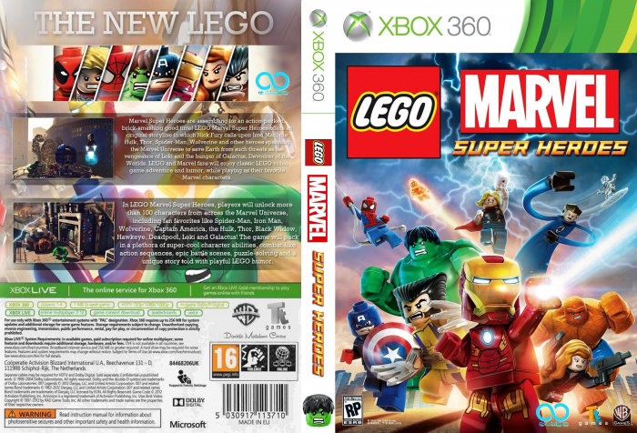 Lego Marvel Super Heroes box art cover