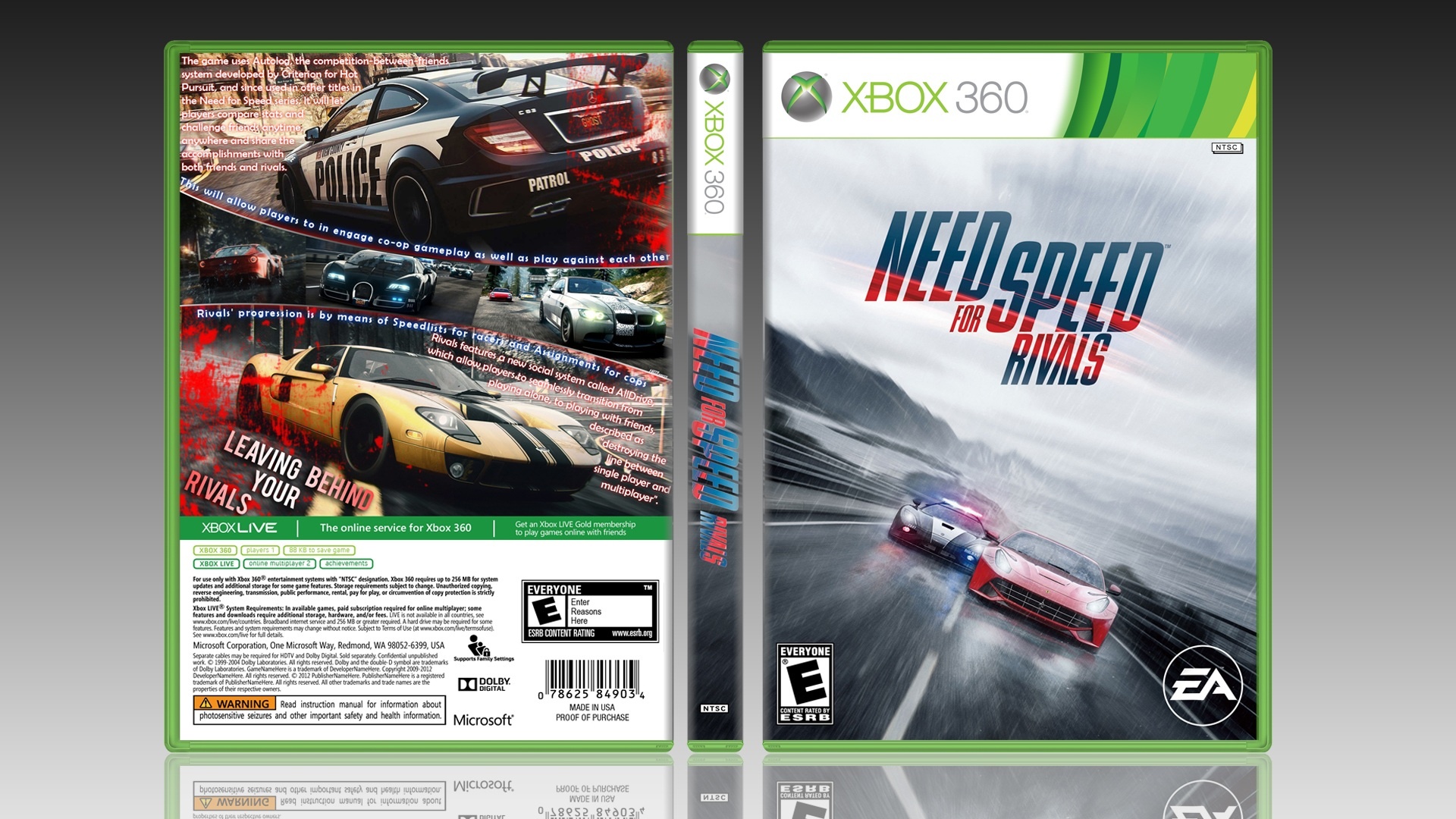 NEED FOR SPEED RIVALS box cover