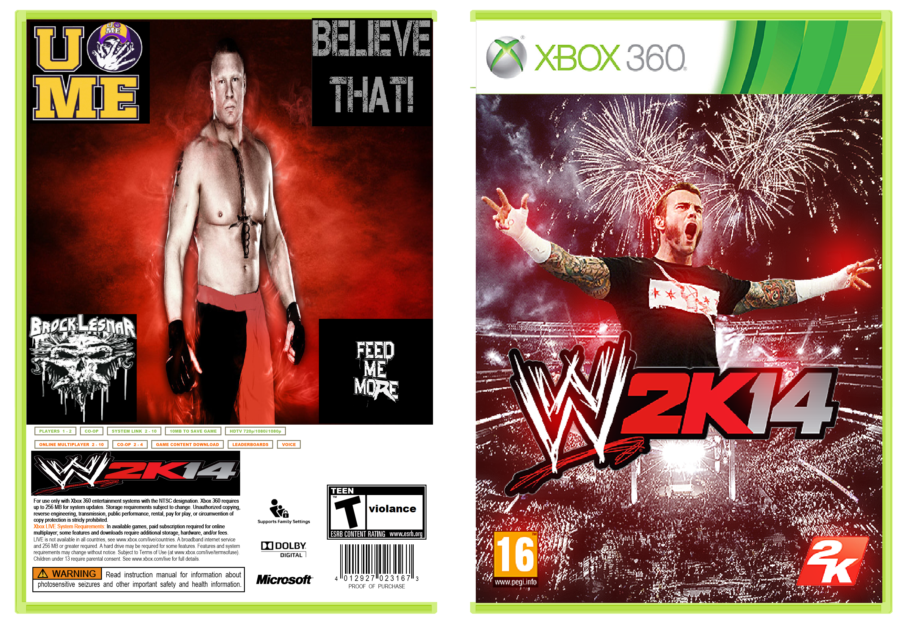 WWE2K14 box cover