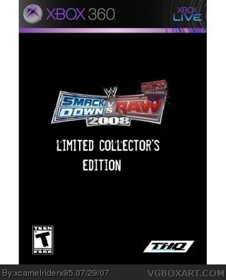 WWE Smackdown vs Raw 2008 Limited Edition box cover