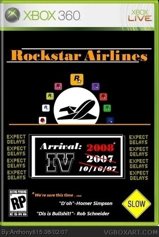 Rockstar Airlines box cover