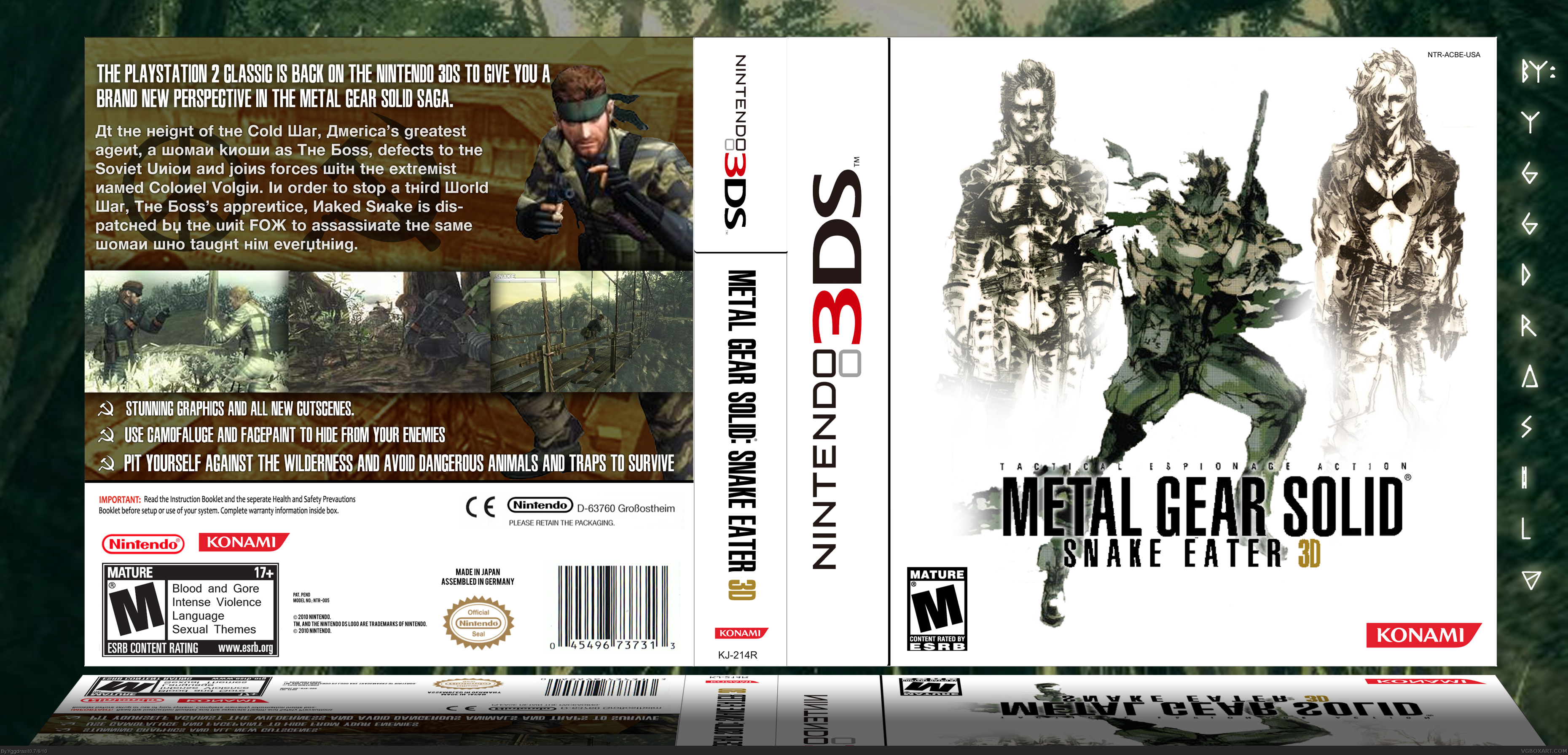 Metal Gear Solid: Snake Eater 3D box cover