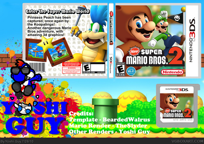 New Super Mario Bros 2 box art cover