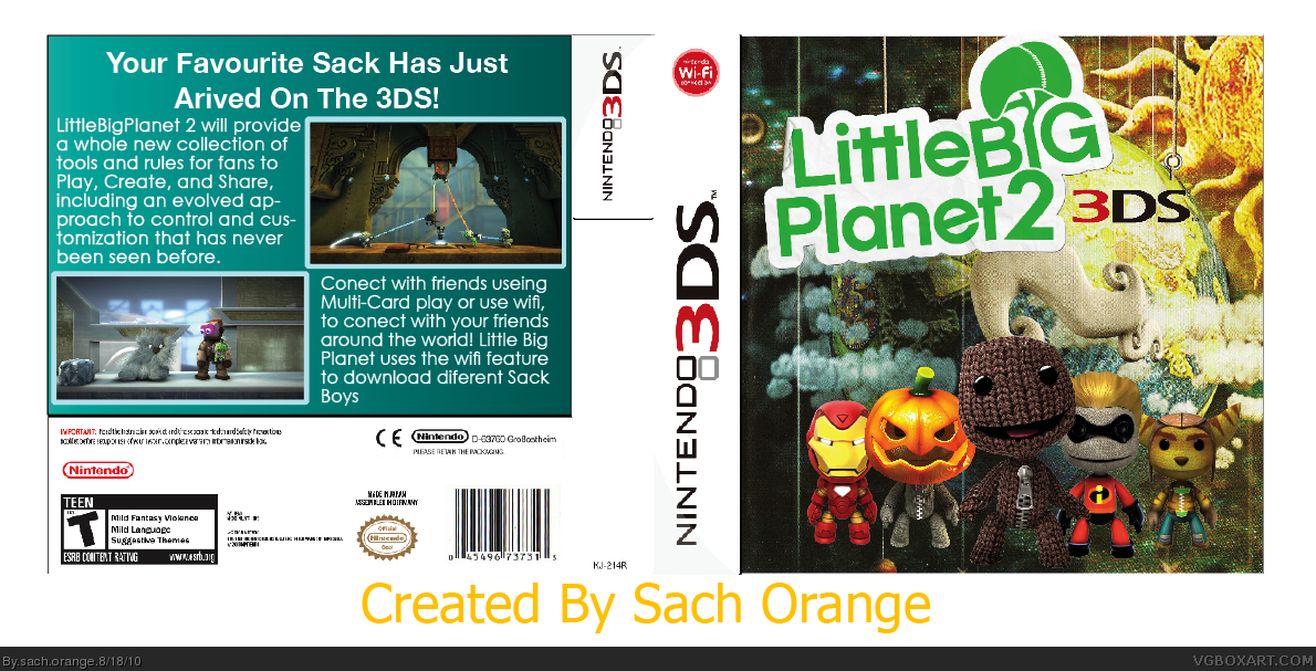 Little Big Planet 2-3DS box cover