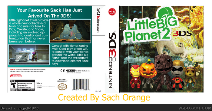 Little Big Planet 2-3DS box art cover