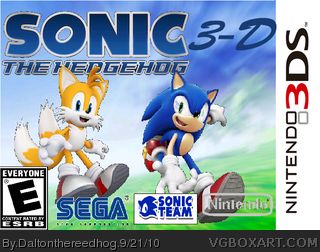 sonic the hedgehog 3D (working tittle) 3DS box cover