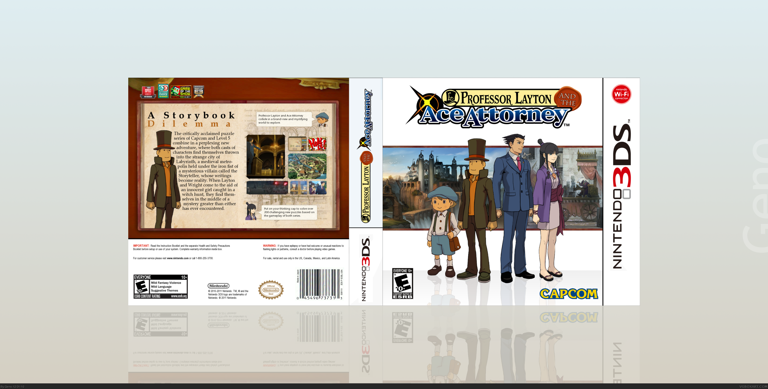 Professor Layton and the Ace Attorney box cover