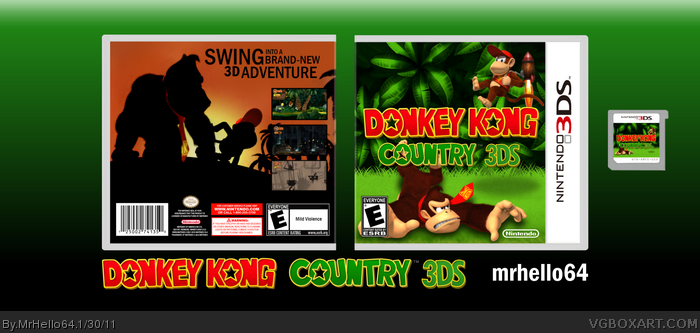 Donkey Kong Country 3DS box art cover