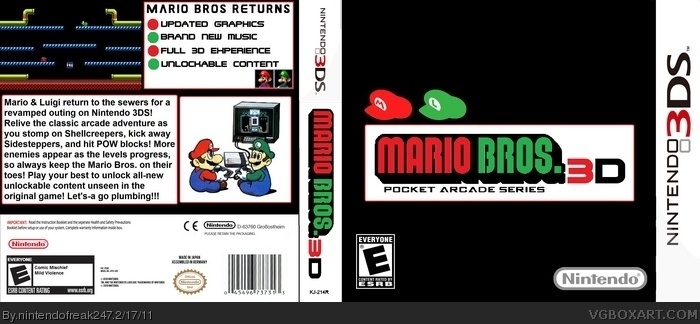Mario Bros: 3D Edition box art cover