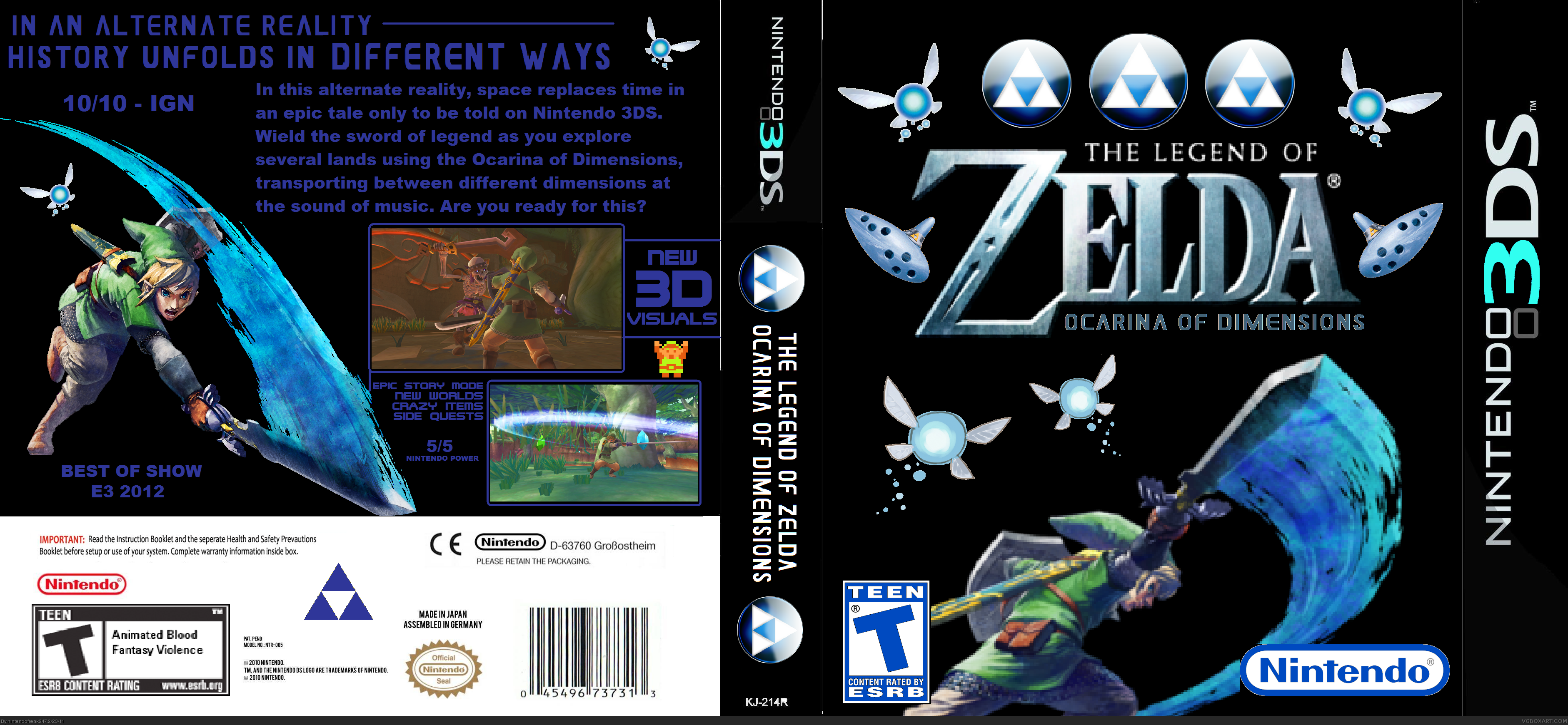 The Legend of Zelda: Ocarina of Dimensions box cover