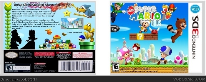 New Super Mario Bros. 3D box art cover