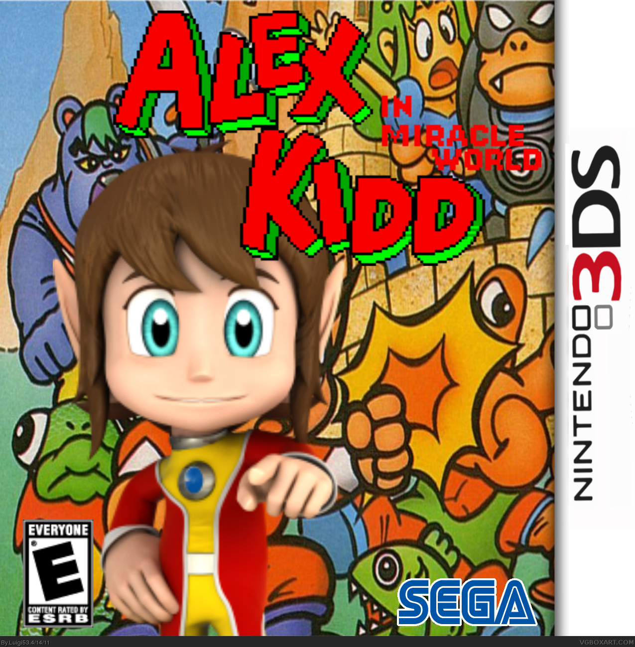 Alex Kidd In Miracle World 3D box cover