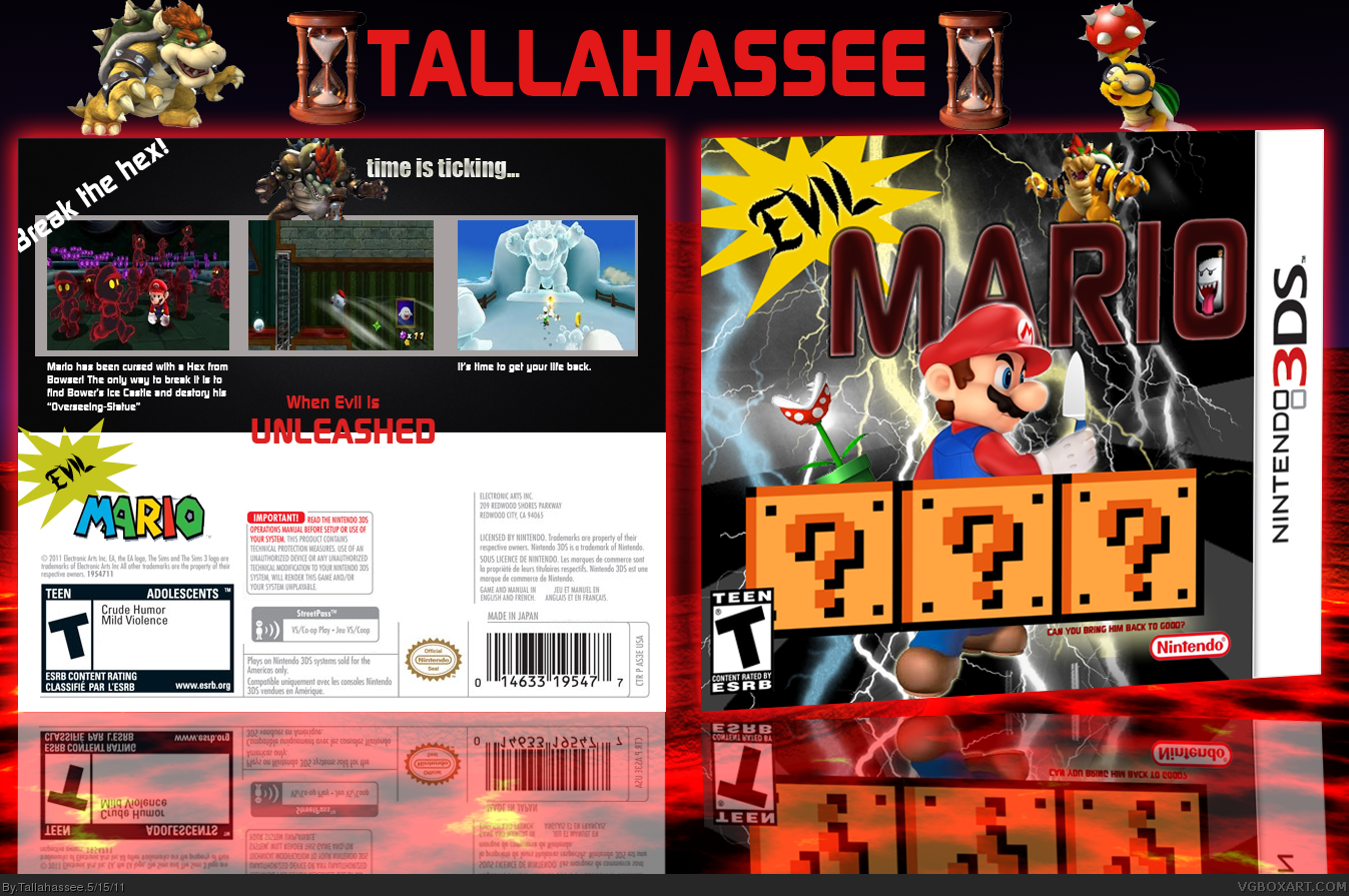 Evil Mario: 3DS box cover