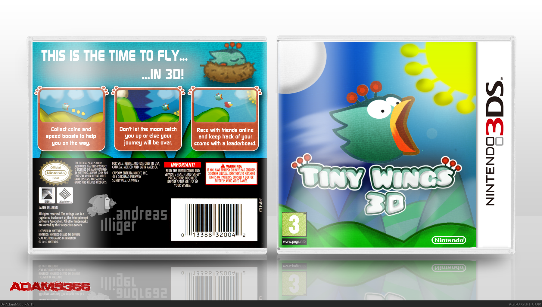 Tiny Wings 3D box cover