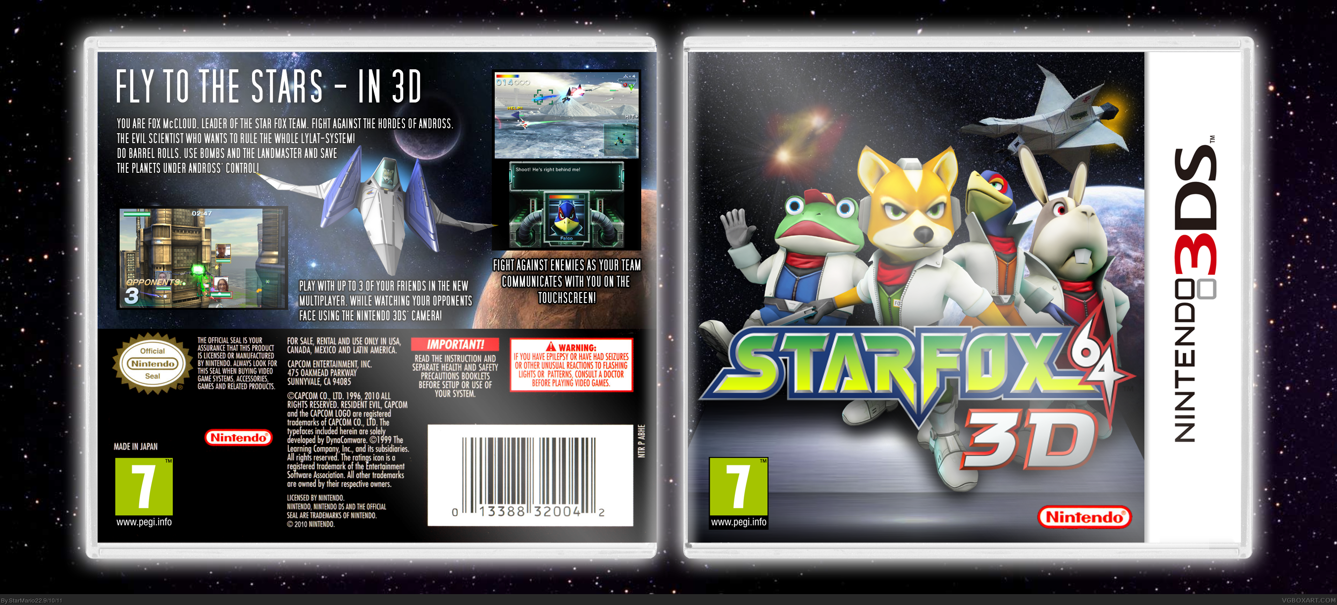Star Fox 64 3D box cover
