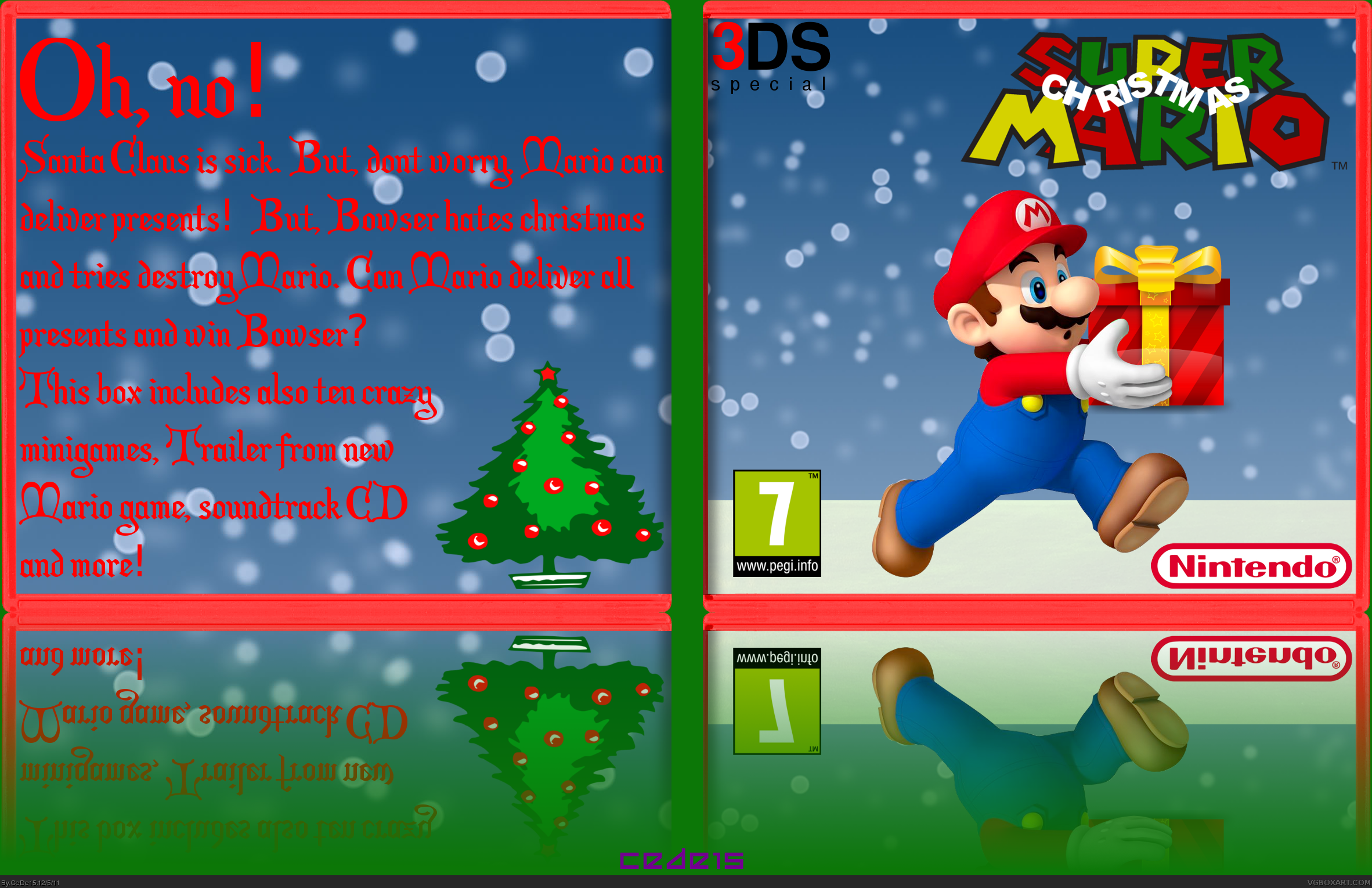 Super Christmas Mario box cover