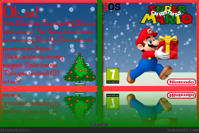 Super Christmas Mario box art cover