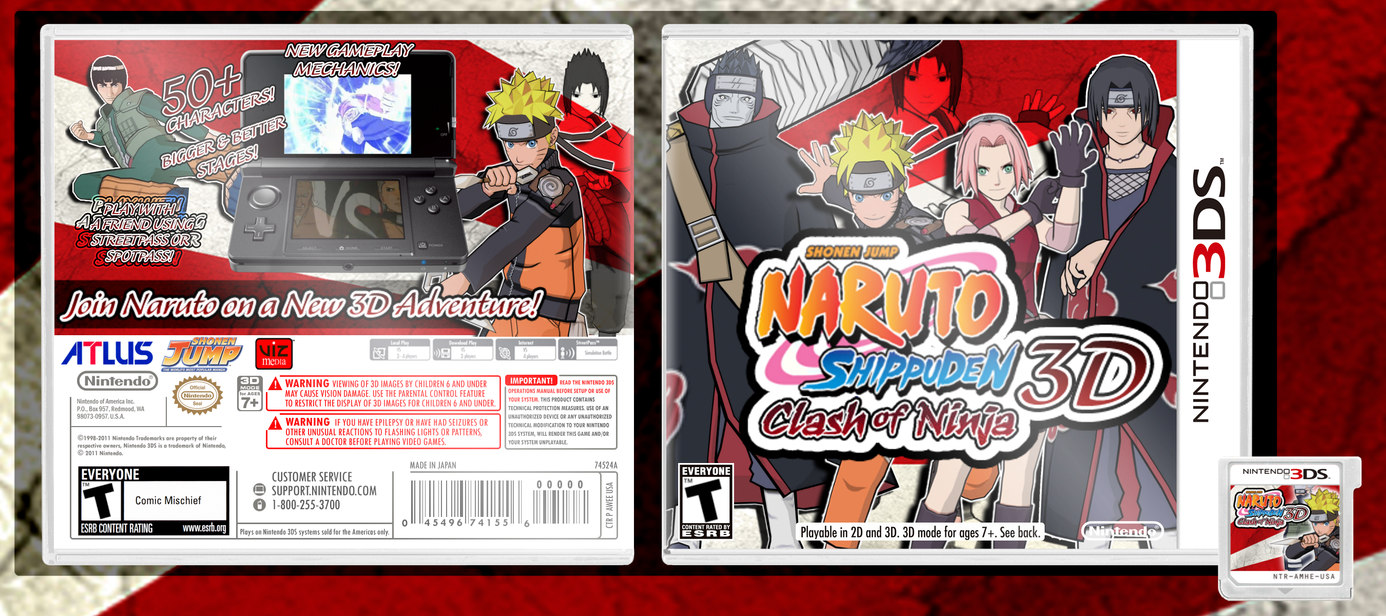 Naruto Shippuden: Clash of Ninja 3D box cover