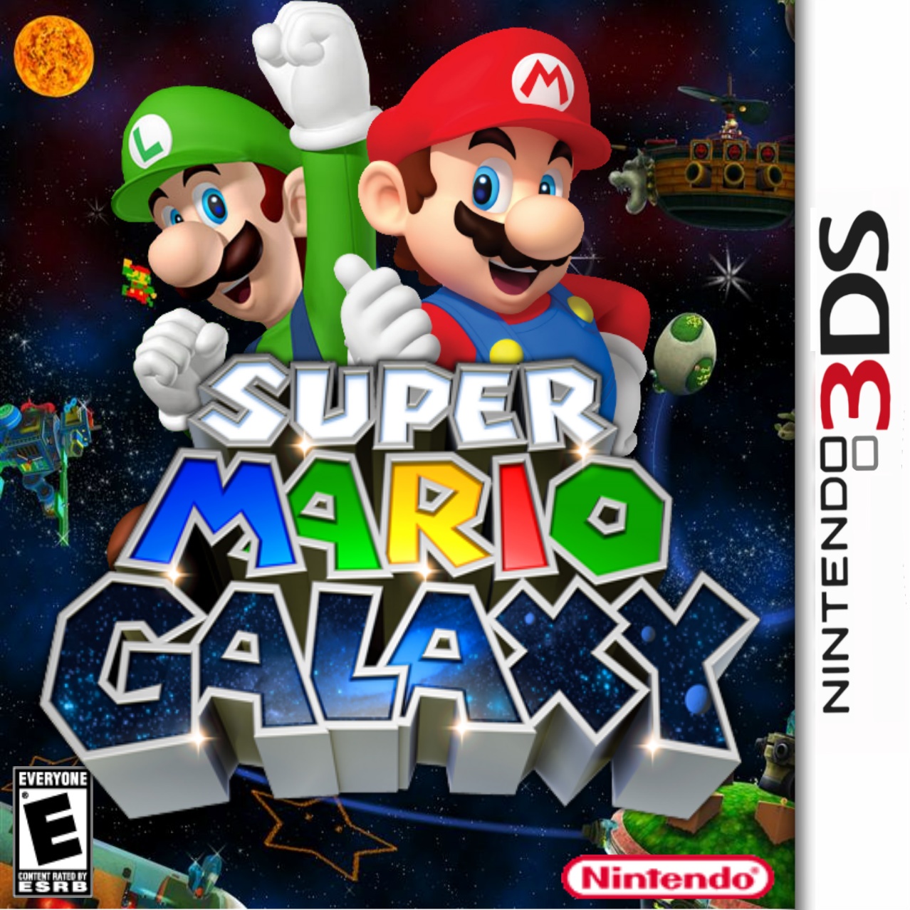 Super Mario Galaxy 3D box cover