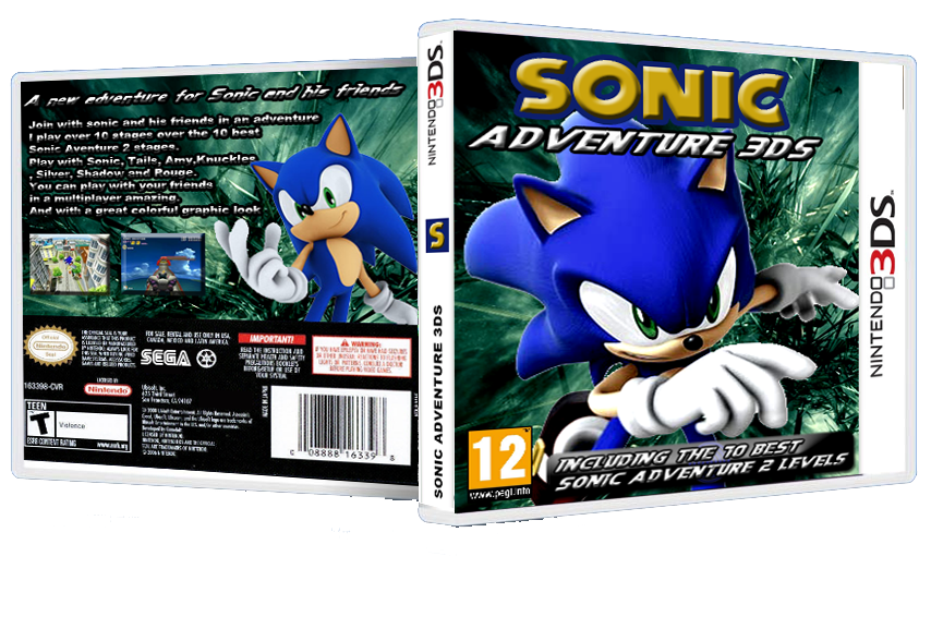 Sonic Adventure 3DS box cover