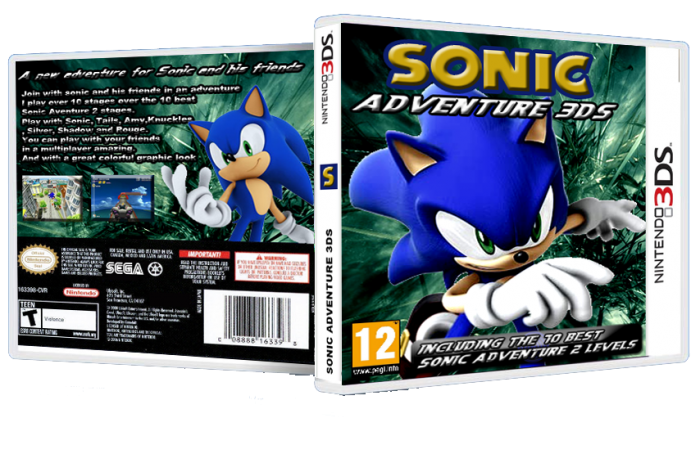 Sonic Adventure 3DS box art cover