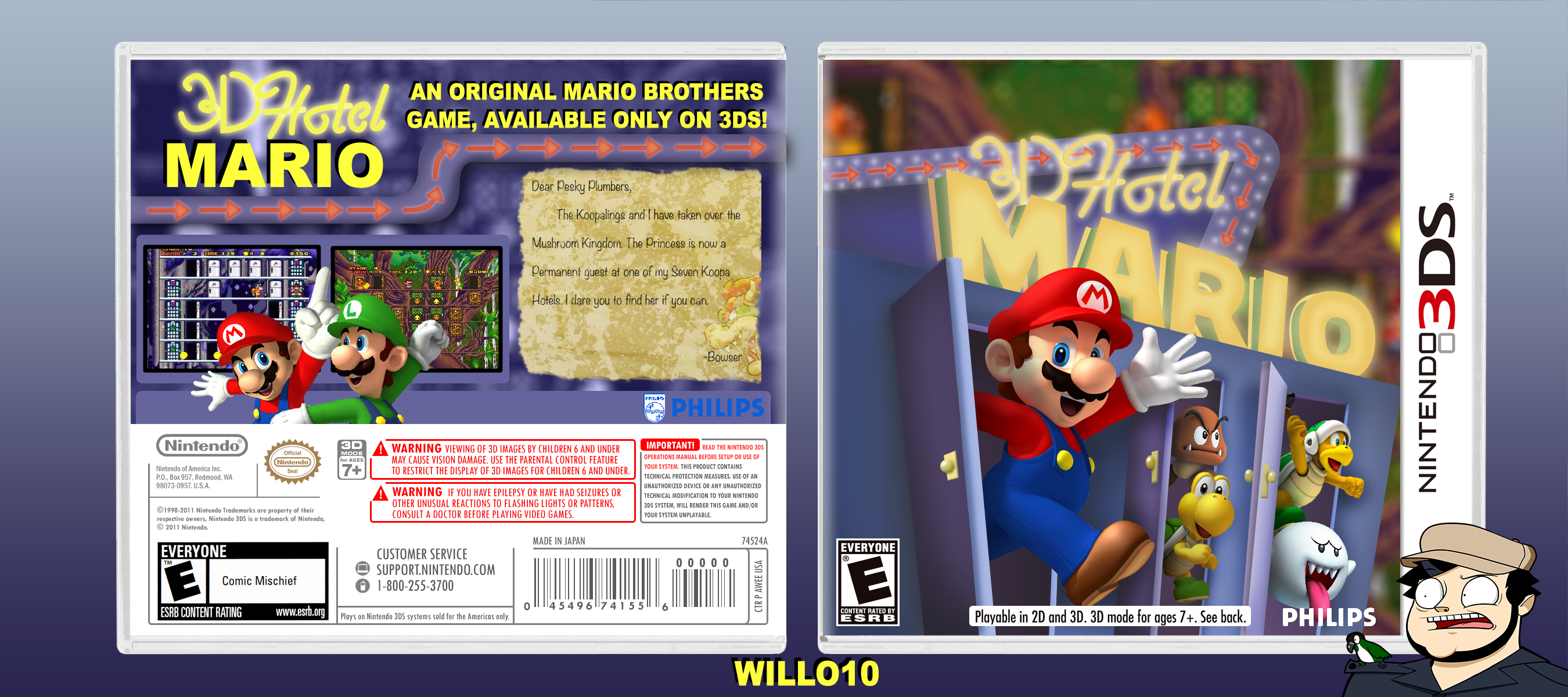Hotel Mario 3D box cover