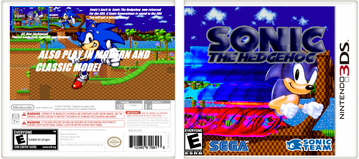 Sonic the hedgehog box art cover