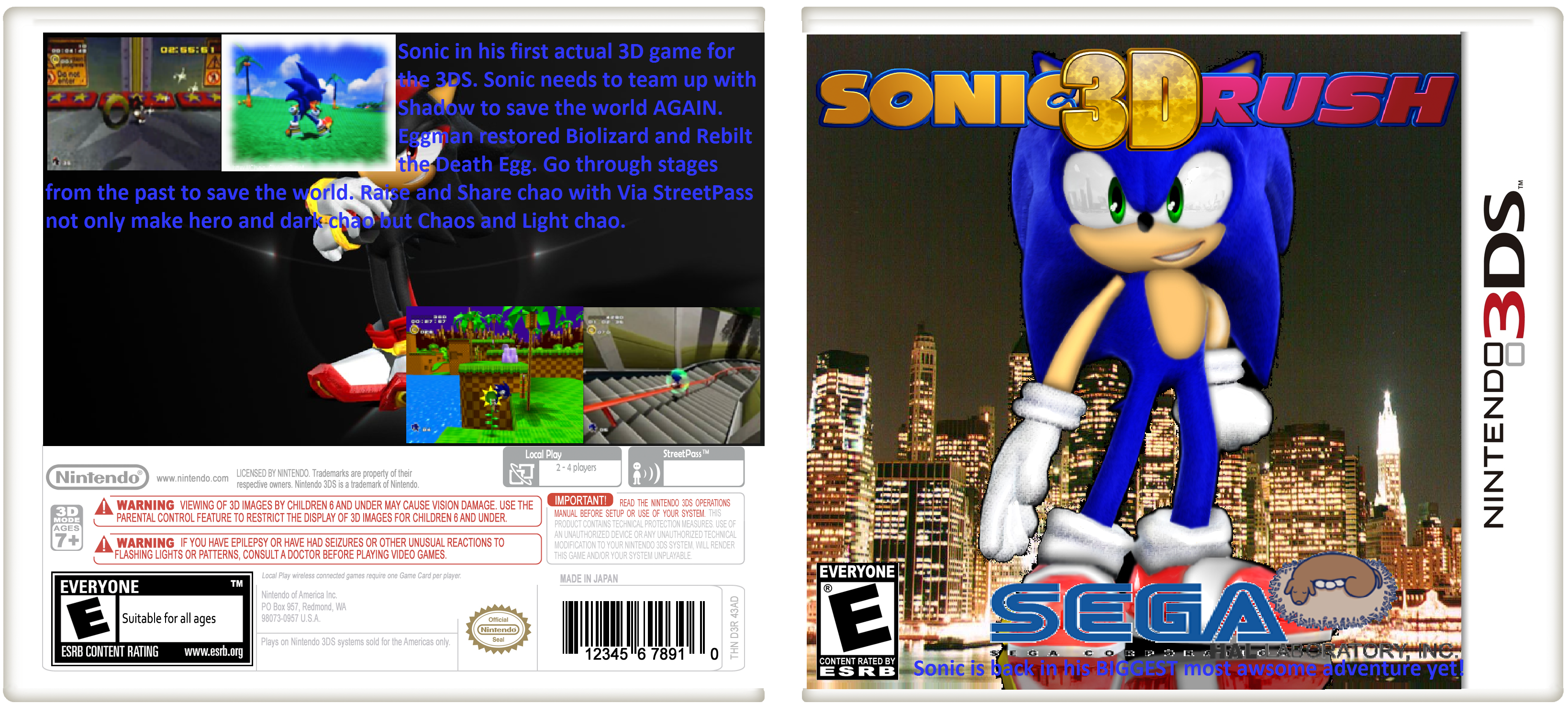 Sonic 3D Rush box cover