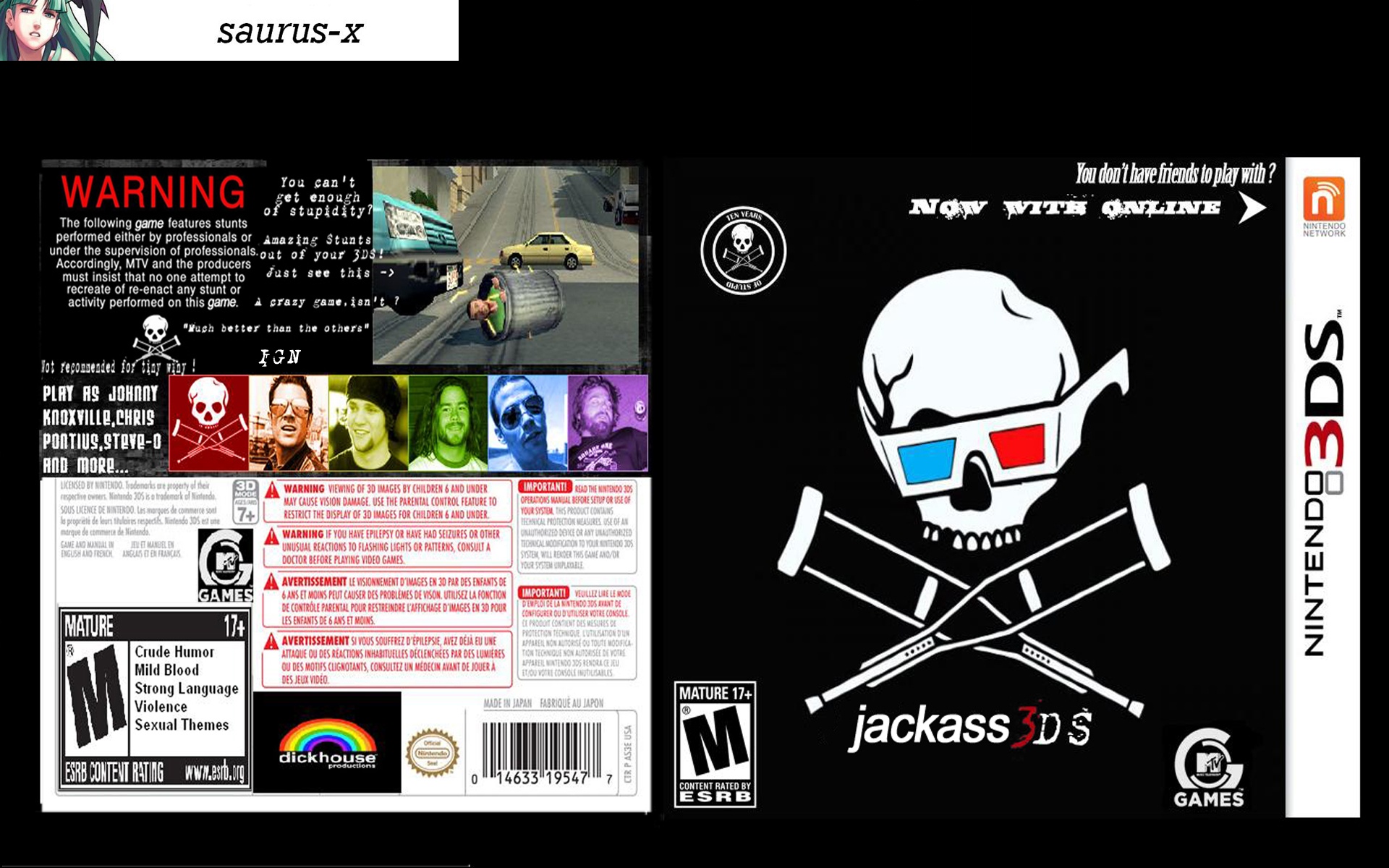 Jackass 3DS box cover