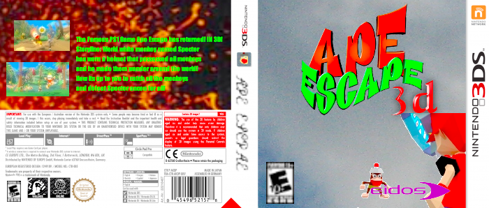 Ape Escape 3D box cover
