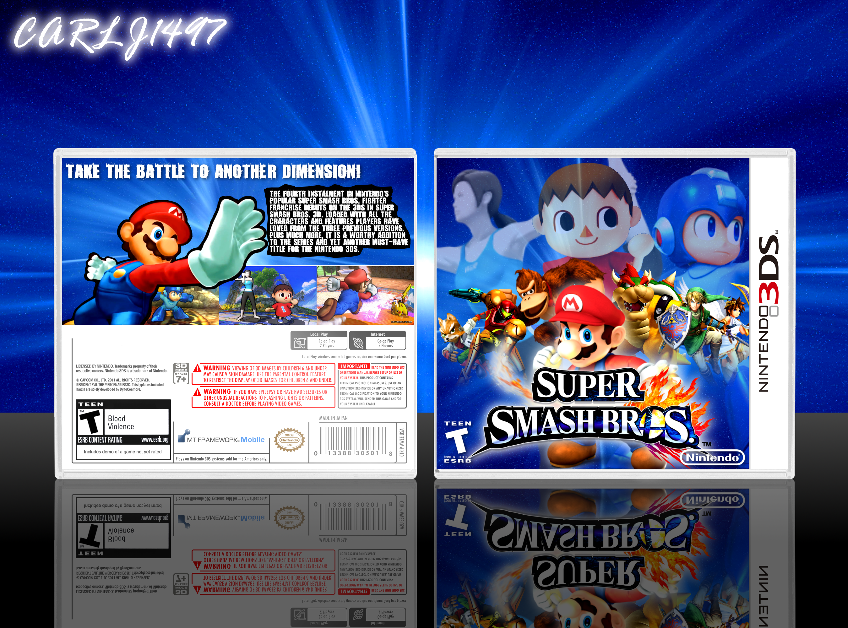 Super Smash Bros. 3DS box cover