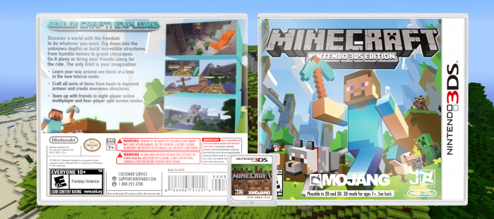 Minecraft: Nintendo 3DS Edition box art cover
