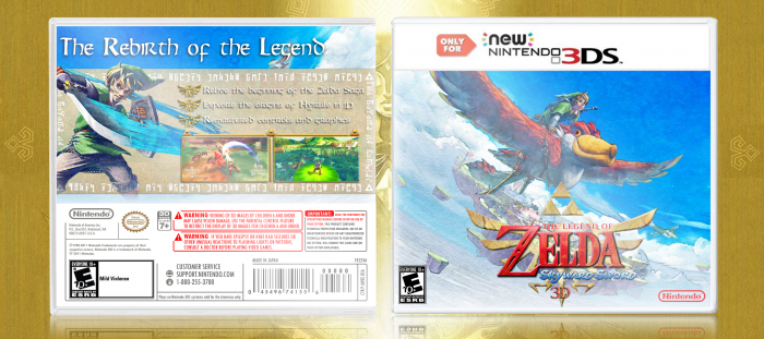 The Legend of Zelda: Skyward Sword 3D box art cover