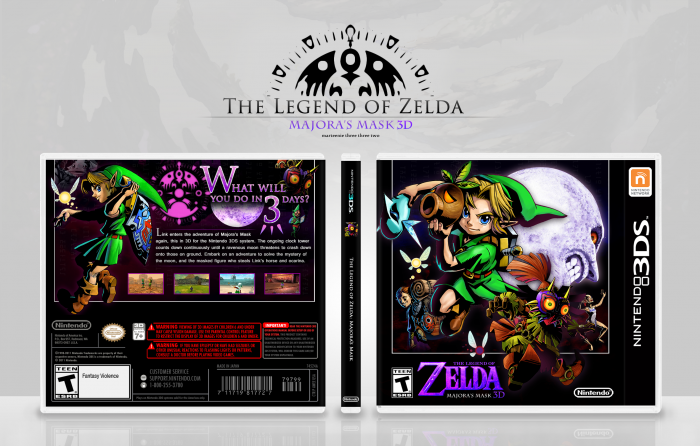 The Legend of Zelda: Majora's Mask 3D box art cover