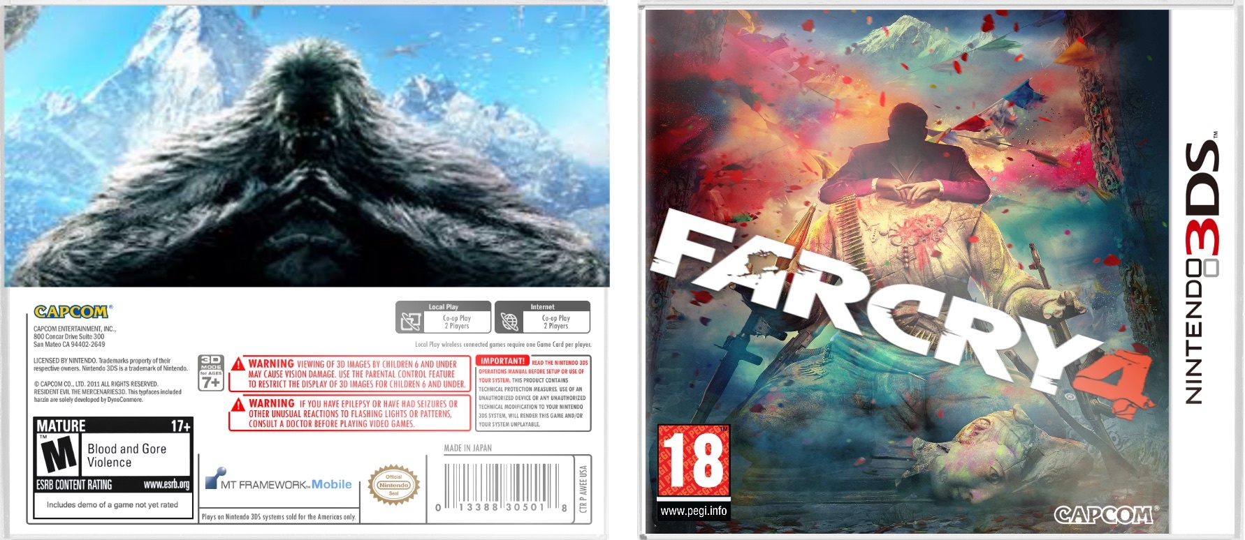 Farcry 4 Nintendo 3DS box cover