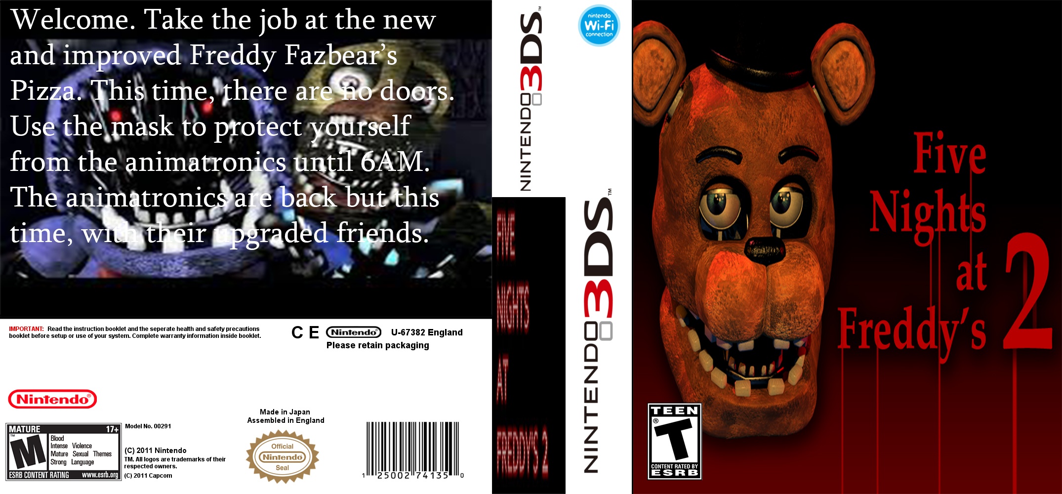 FNaF 2 3DS box cover
