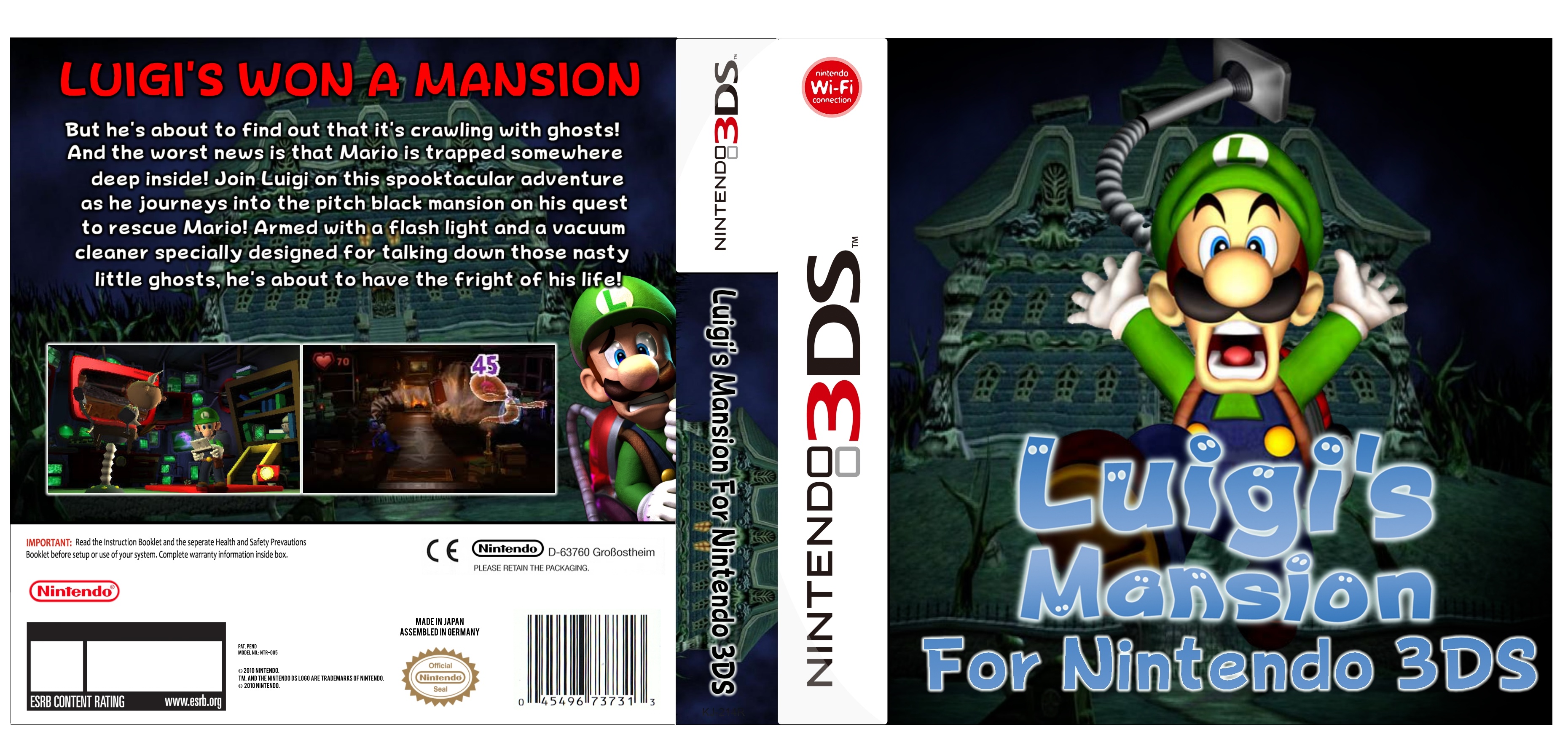 Luigi's Mansion for Nintendo 3DS box cover