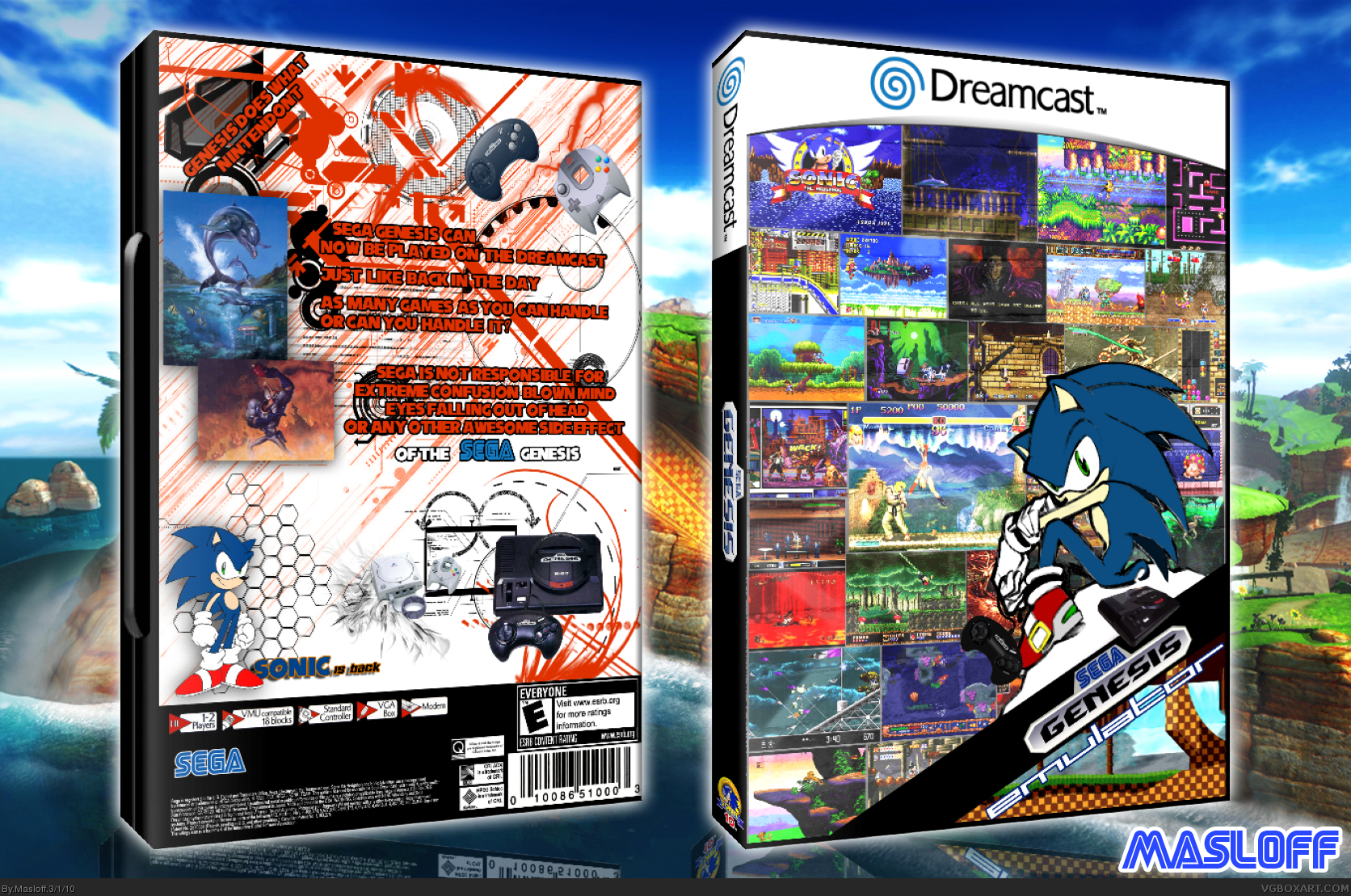 Sega Genesis Emulator box cover