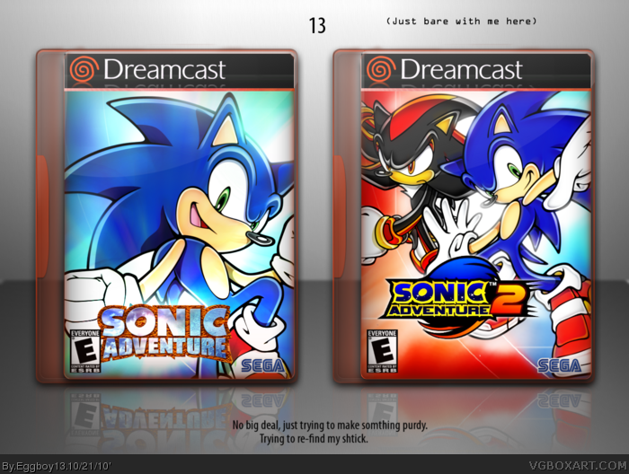 Sonic Adventure + 2 box art cover