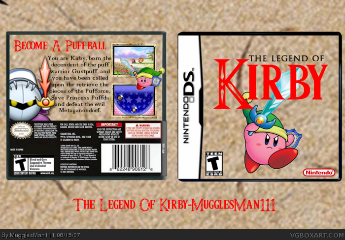 The Legend Of Kirby box art cover