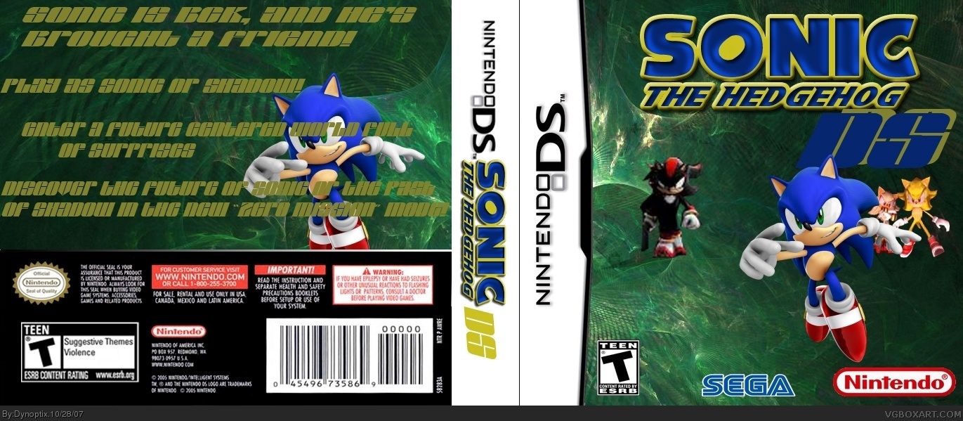 Sonic the Hedgehog DS box cover