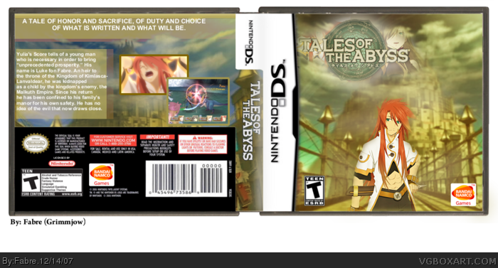 Tales of the Abyss DS box art cover