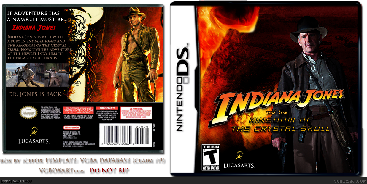 Indiana Jones and the Kingdom of the Crystal Skull box cover