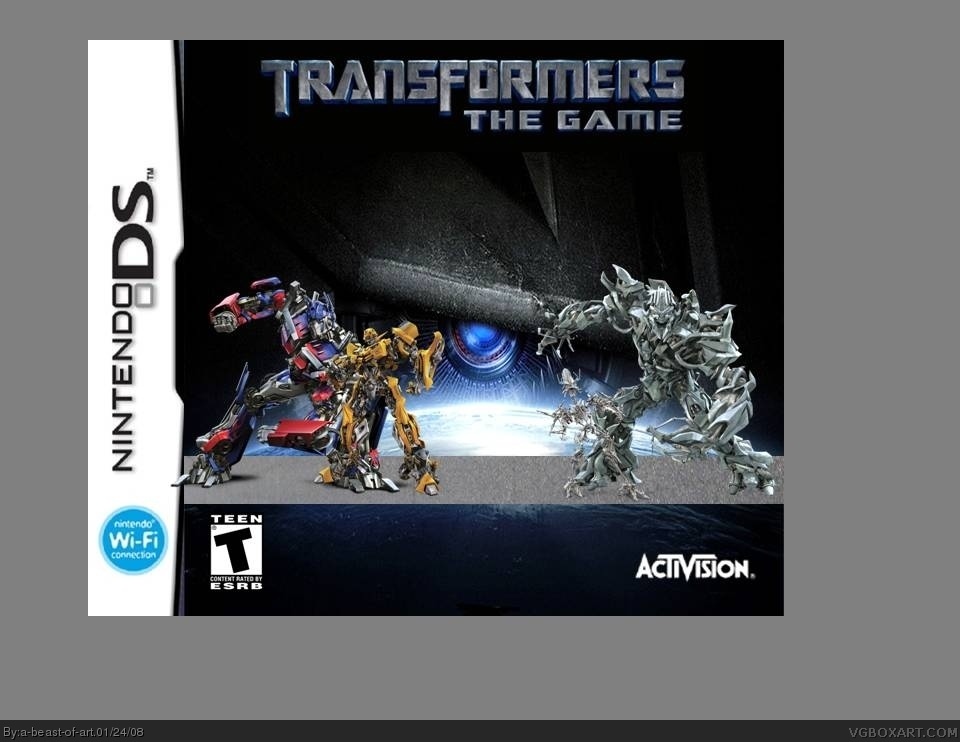 Transformers the game box cover
