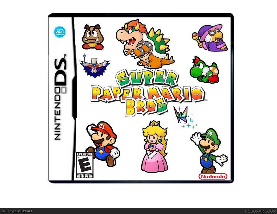 Super Paper Mario Bros. box cover