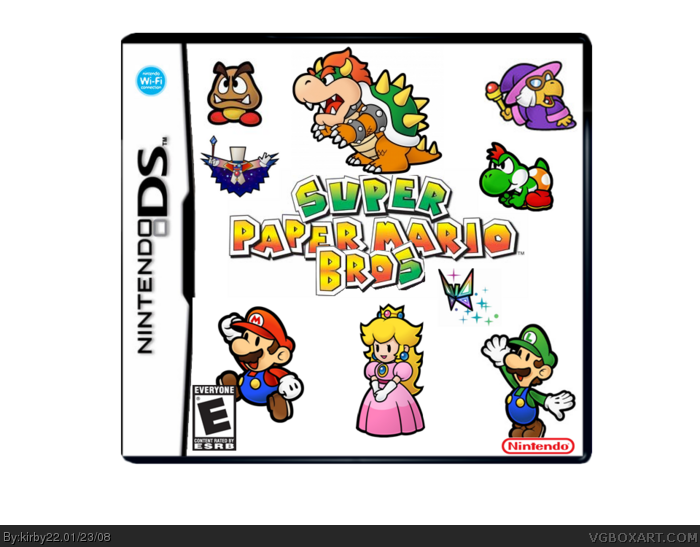 Super Paper Mario Bros. box art cover