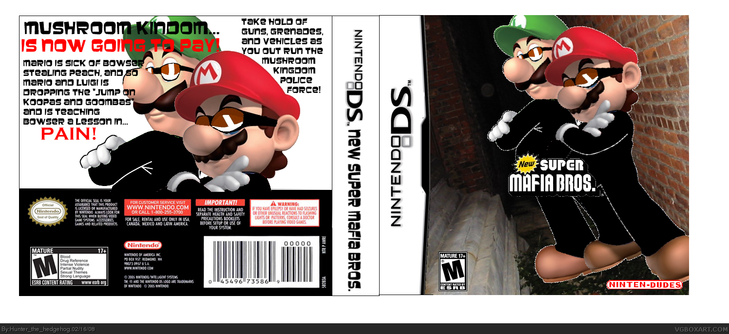 NEW Super Mario Bros. box cover