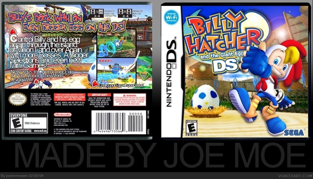 Billy Hatcher and the Giant Egg DS box cover