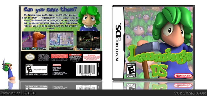 Lemmings DS box art cover